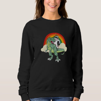 Unicorn Riding Rex Dinosaur Boys Girls Men Women R Trui