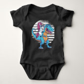 Unicorn Riding T-Rex Romper (Voorkant)