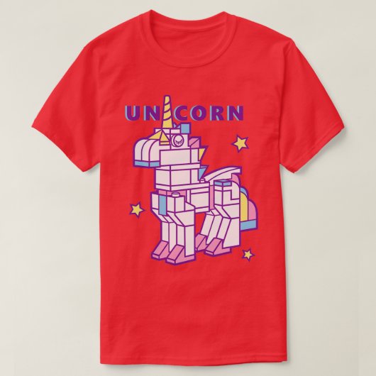 Unicorn Robot Classic T-shirt (Design voorkant)