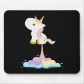 Unicorn Rocket Rainbow Clouds Muismat (Voorkant)