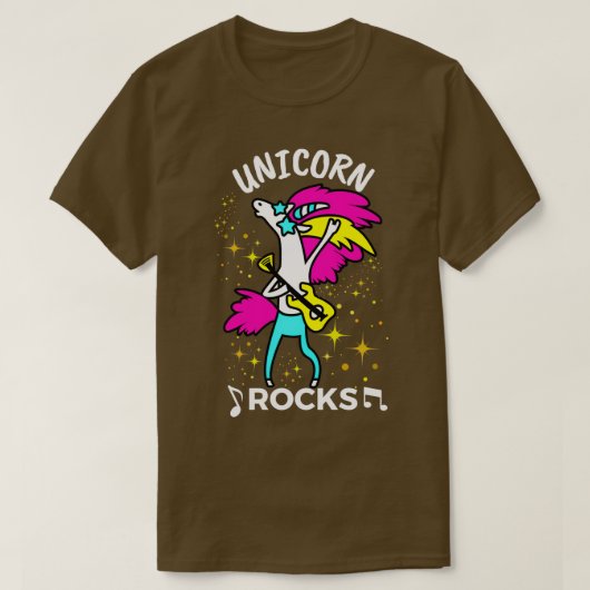 Unicorn Rocks I Love Unicorns T-shirt (Design voorkant)