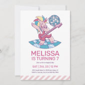 Unicorn Rockstar Zingende roze kinderen van afgelo Kaart (Voorkant)