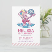 Unicorn Rockstar Zingende roze kinderen van afgelo Kaart (Staand voorkant)