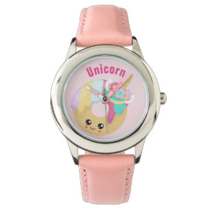 Unicorn - Roestvrijstalen lederen riem Horloge