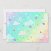 Unicorn Roller Skate Birthday Invitation Kaart (Achterkant)