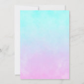 Unicorn Roller Skating Birthday Party Invitation Kaart (Achterkant)