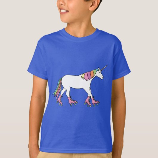 Unicorn Rollerskating T-shirt (Voorkant)