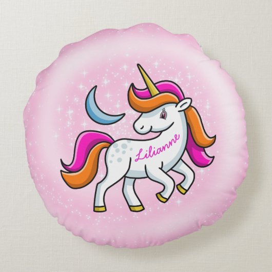 Unicorn Rond Kussen (Achterkant)