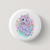 Unicorn Ronde Button 3,2 Cm (Voorkant)