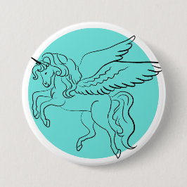 Unicorn Ronde Button 7,6 Cm