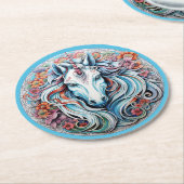 Unicorn Ronde Kartonnen Onderzetter (Gebogen)