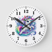 Unicorn  ronde klok (Voorkant)