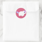Unicorn Ronde Sticker (Tas)