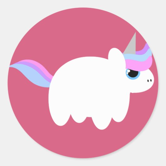 Unicorn Ronde Sticker (Voorkant)