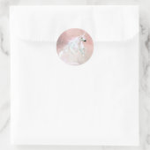 Unicorn Ronde Sticker (Tas)