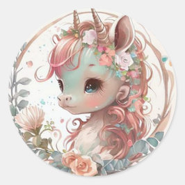 Unicorn Ronde Sticker