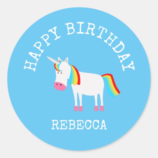Unicorn Ronde Sticker (Voorkant)