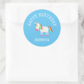 Unicorn Ronde Sticker (Tas)