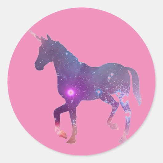 Unicorn Ronde Sticker (Voorkant)