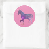 Unicorn Ronde Sticker (Tas)