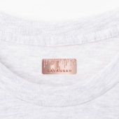 Unicorn roos gouden zwarte glitter druppelnaam labels (Aangebracht)