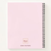 Unicorn roos goudglitter druppelt naammeisje notitieboek (Achterkant)