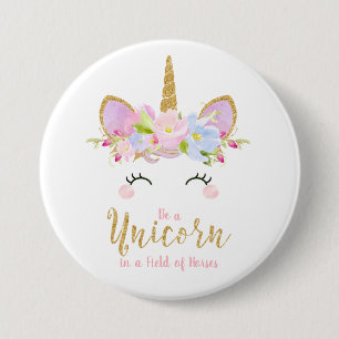 Unicorn Round Badge Inspirerend Gift Favor Ronde Button 7,6 Cm
