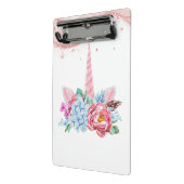 UNICORN ROZE BLOEMEN TERUG NAAR SCHOOL MINI KLEMBORD (Angled2)