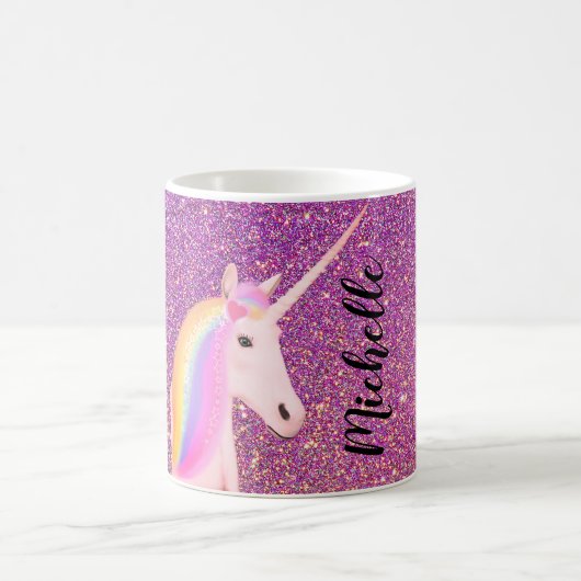  Unicorn roze glitter Sparkle Hot Chocolade Koffiemok (Center)