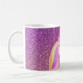  Unicorn roze glitter Sparkle Hot Chocolade Koffiemok (Links)