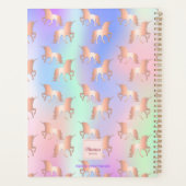 Unicorn roze irdescent roos goudnaam 2022 planner (Achterkant)