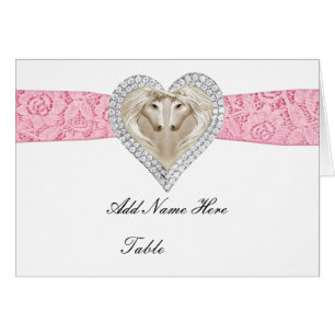 Unicorn Roze Lace Table Place Card