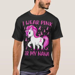 Unicorn roze lint ik Draag roze voor mijn nana-bor T-shirt