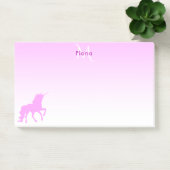 Unicorn roze witte monogram post-it® notes (Kantoor)