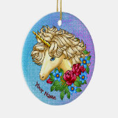 Unicorn-Rozen Keramisch Ornament (Rechts)