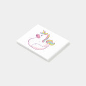 Unicorn Rubber Duck Post-it® Notes (Schuin)