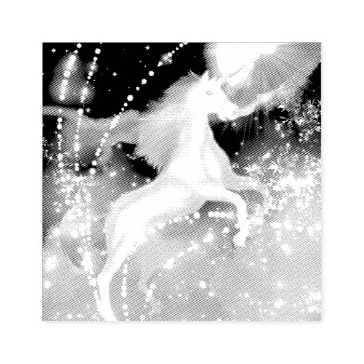 Unicorn Rubberstempel (Afrduk)