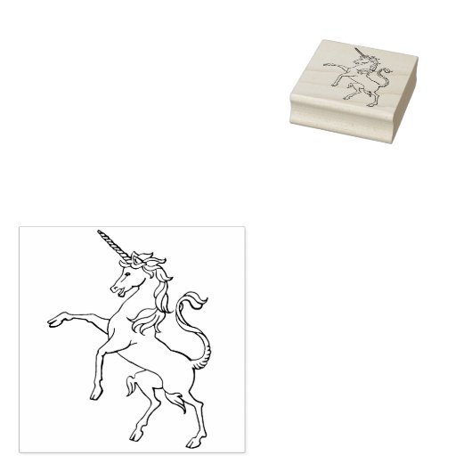 Unicorn Rubberstempel (Gestempeld)