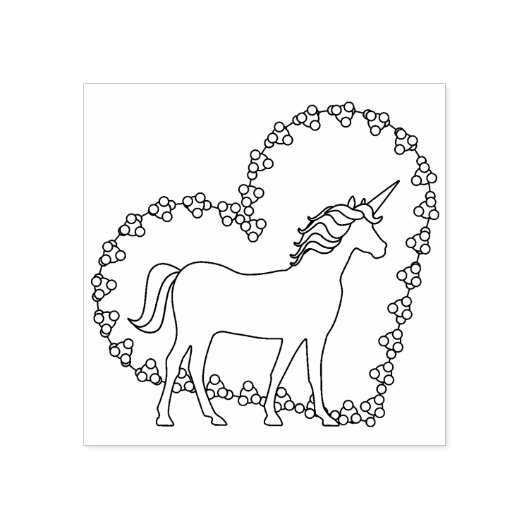 Unicorn Rubberstempel (Afrduk)