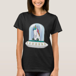 Unicorn ruimteschip t-shirt