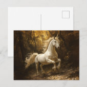 Unicorn Running Through The Forest Painting Briefkaart (Voorkant / Achterkant)