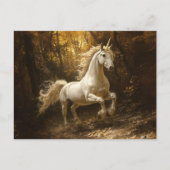 Unicorn Running Through The Forest Painting Briefkaart (Voorkant)