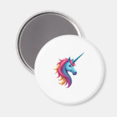 Unicorn Santa Hat Christmas T-Shirt (4) Magneet (Voorkant / Achterkant)