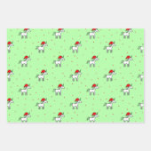 Unicorn Santa in een verscheidenheid van Achtergro Inpakpapier Vel (Voorkant 2)