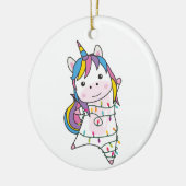 Unicorn Santa Snow Winter Animals Unicorns Adu Keramisch Ornament (Links)