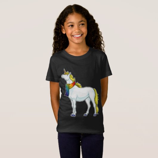 Unicorn Scarf T-shirt (Voorkant volledig)