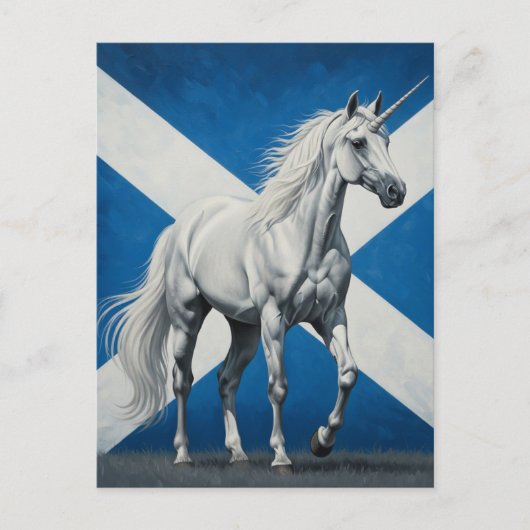 Unicorn Schotland Schotse vlag Briefkaart (Voorkant)