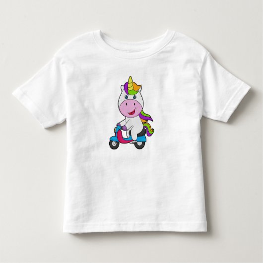 Unicorn Scooter Kinder Shirts (Voorkant)