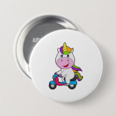 Unicorn Scooter Ronde Button 7,6 Cm (Voorkant /achterkant)