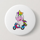 Unicorn Scooter Ronde Button 7,6 Cm (Voorkant)